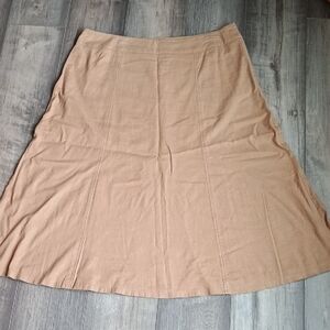 Chic Tan A-Line Skirt